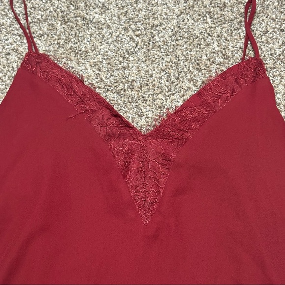 Melrose and Market Burgundy Lace Top - Picture 2 of 10